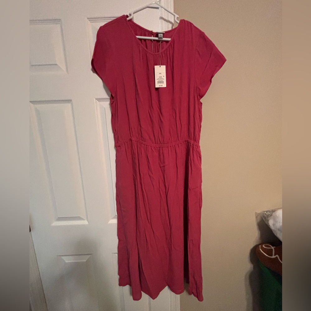 a new day Berry Midi Dress
